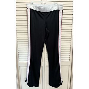 Nike Athletic Sweatpants  Black/White/Pink Size‎ Medium Elastic Band Waist  Logo